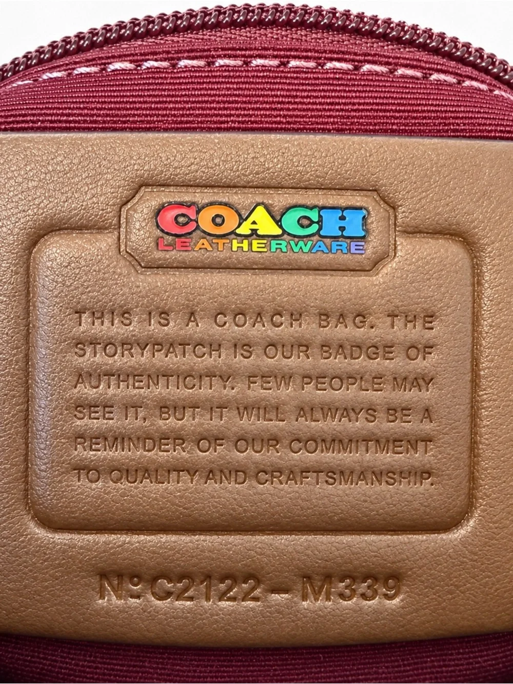 Coach Rainbow Pride Signature C Satchel Crossbody Authentic